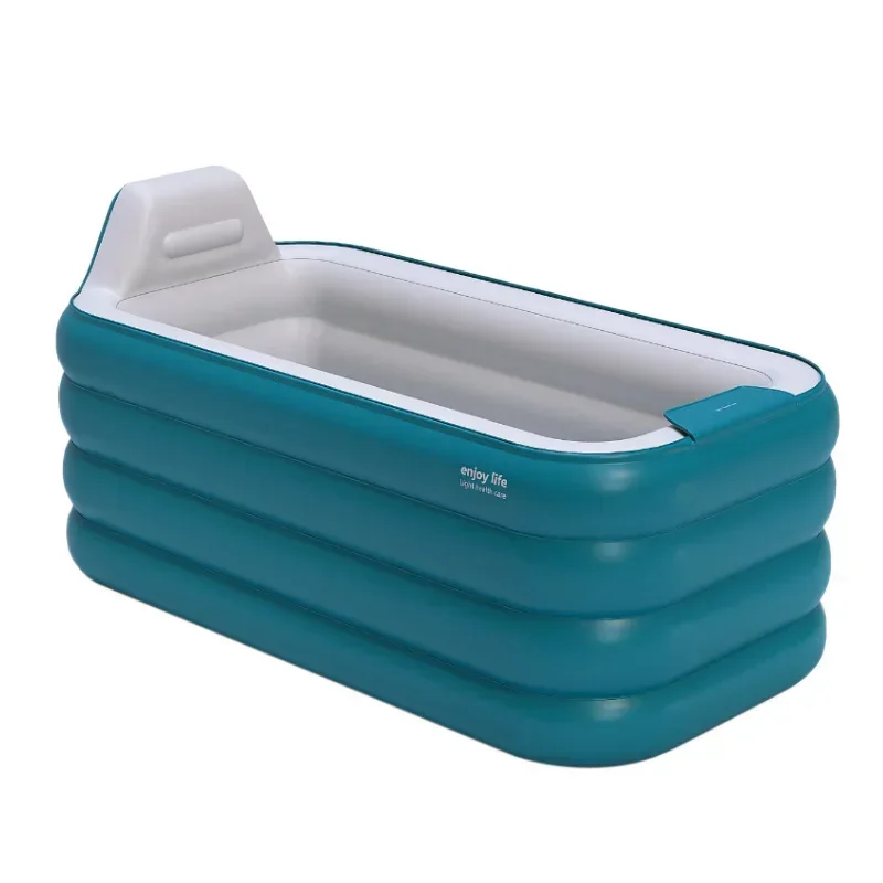 1.6m folding bathtub installation-free adult bathtub inflatable baby swimming pool household sweat steaming tub portable