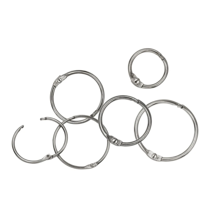 Loose Leaf Binder Rings,Metal Book Binder Rings Key Rings,Metal Book Rings