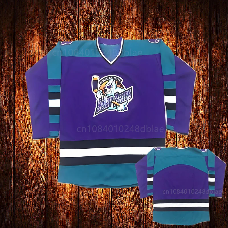 Vintage 1998-99 Orlando Solar Bears 16 LeBlanc Embroidery Stitched ice Hockey Jersey Youth Kids Adult Any Size And name ice hockey jerseys
