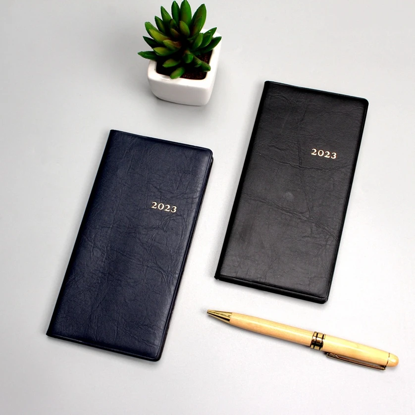 2023 Agenda Weekly Notebooks A6 Notebook Papelaria Planner Leather Diary Caderno Office Notepad Pocket Note Book Diario Calendar