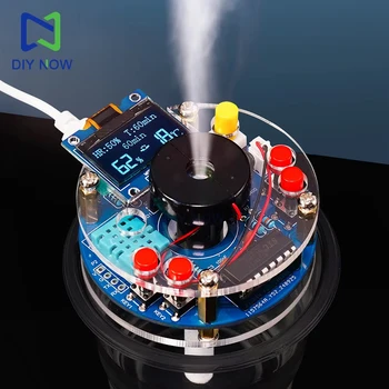 USB Humidifier Mist Electronic Diy Kit Oled Display Temperature And Humidity Spray Circuit Board Manufacturing Welding Practice 1
