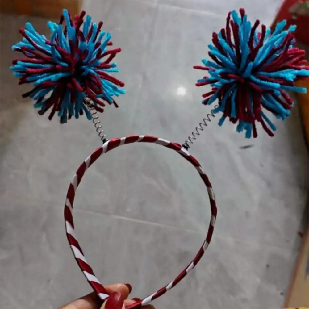 Dynamic Pom Pom Hair Hoop Fluffy Pom Yarn Ball Headband Set for Girls Spring Design Hair Accessories for Halloween Christmas gasoline engine is suitable for exhaust nozzle ball head design and the throat can be adjusted at a small angle