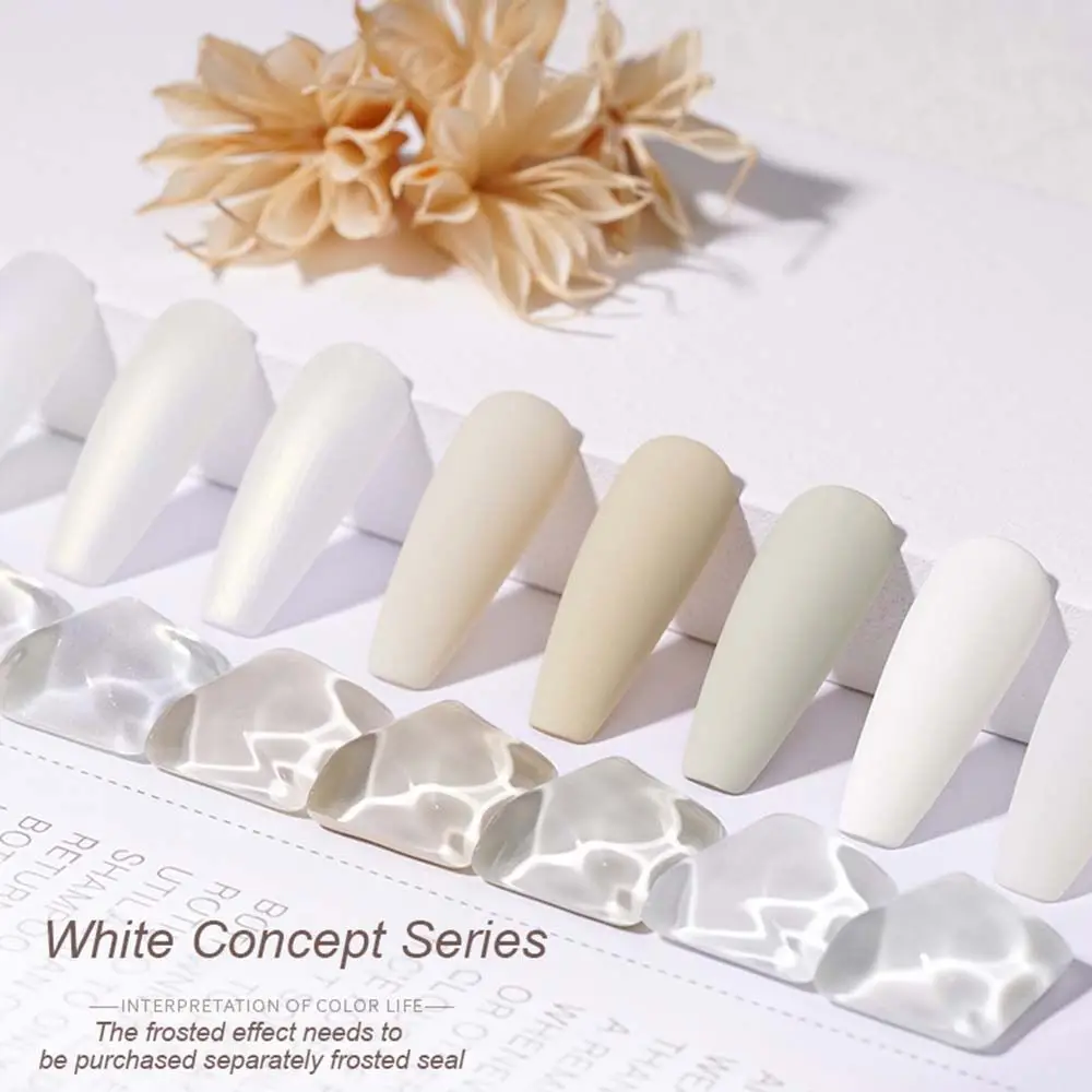

Base Top Coat Soak Off UV Gel Glitter Color Nail Painting Aurora Nail Gel White Series Nail Gel UV Gel Varnish Nail Art Lacquer