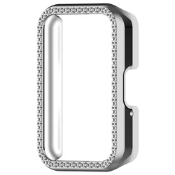 Durable Hollow Protective Bumper Case for Samsung Galaxy Fit 3 - Smart Watch Cover Accessory (No Screen Protector) (Silver)