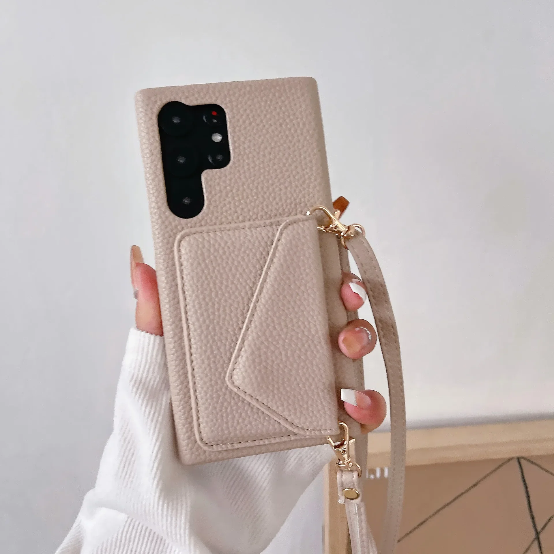 Crossbody Leather Phone Case Wallet with Card Holder Cover