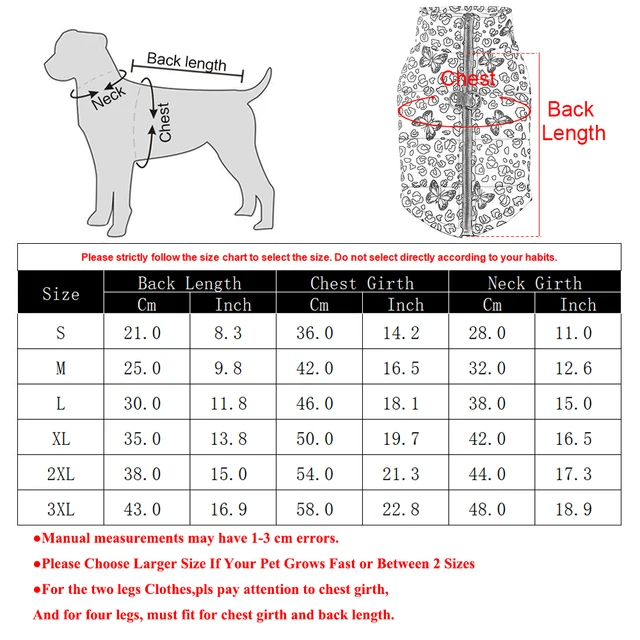 Winter Puppy Jacket Dog Clothes For Small Dogs Cats Fashion Leopard Print Waterproof Pet Coat French Bulldog Pug Party Outfits 6