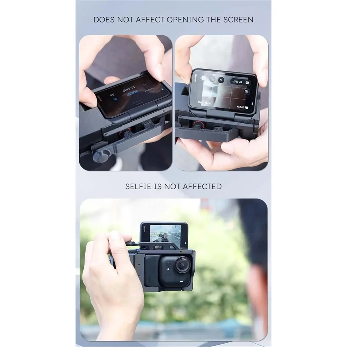 Insta360 Go Ultra Xplorer 키트용 N05R 3D 프린트 ABS 그립 키트 분실 방지 끈이 있는 인체공학적 핸들