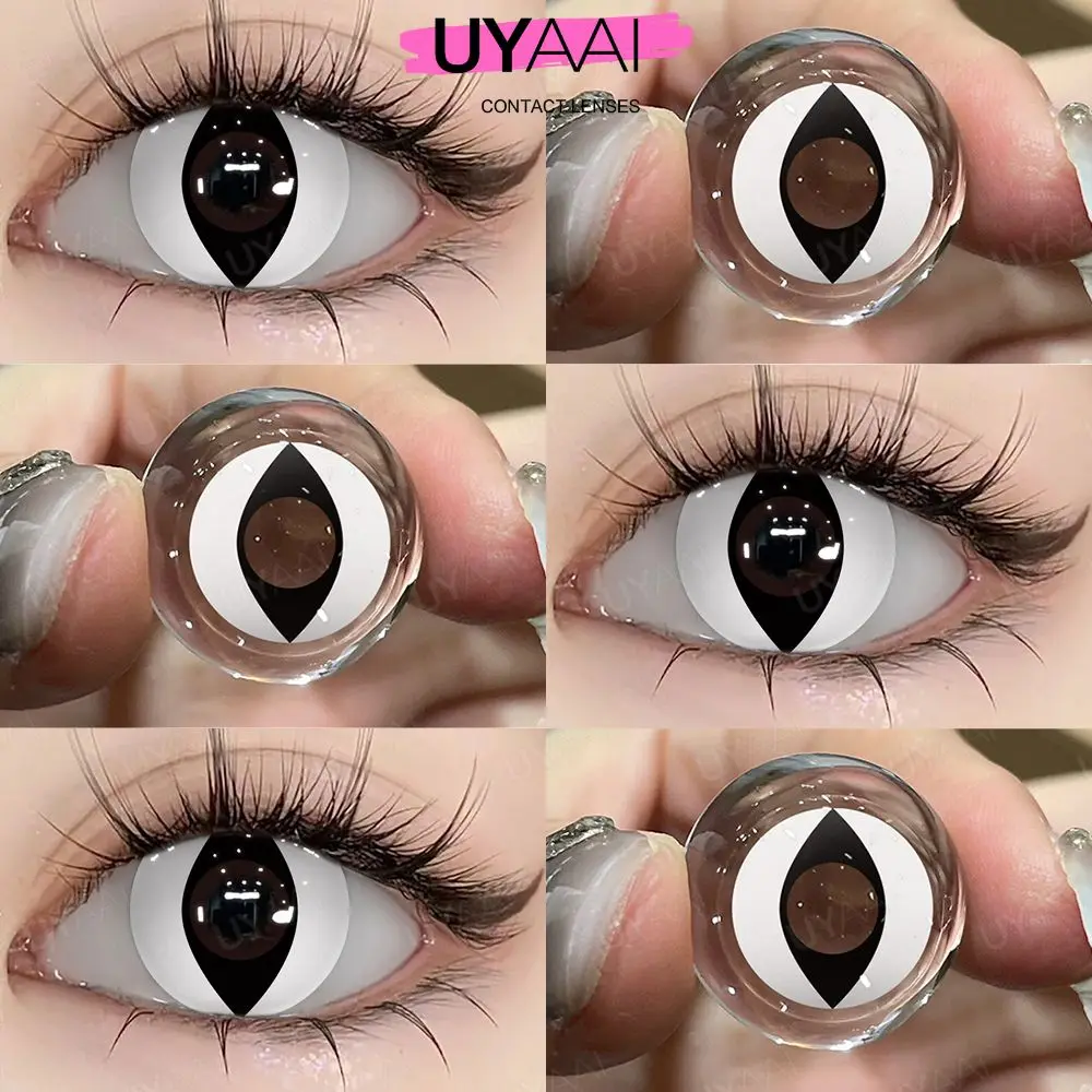 Enhanced Cosplay Contact Lenses - Multicolor & Black Eye Design