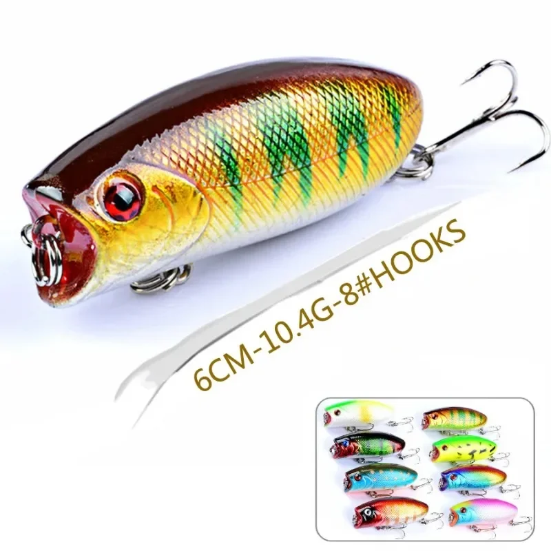 Simulation Topwater Poppers Artificial Hard Baits for Fishing Lures  Floating Wobblers Pike Crankbaits Swimbait Fishing Tackle - AliExpress