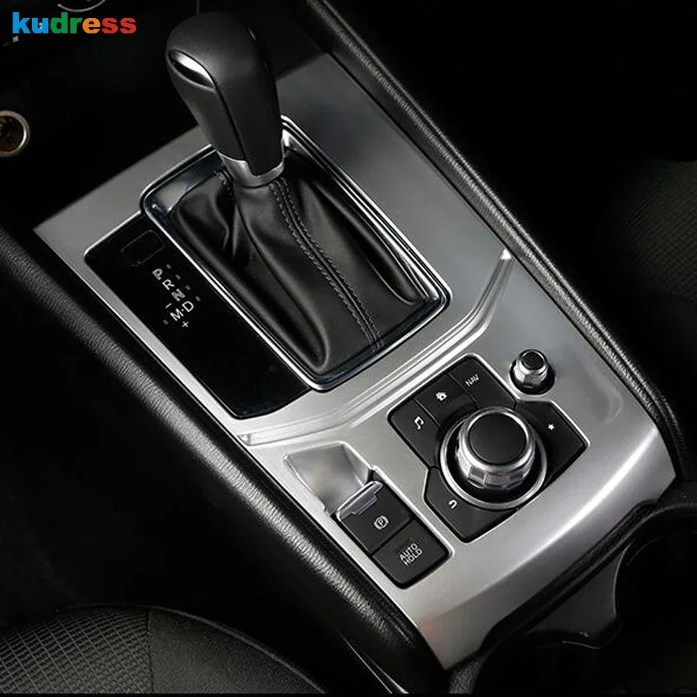 자동차 센터 콘솔 기어 시프트 박스 패널 커버 트림, 마쓰다 CX-5 CX5 KF 2017-2021 2022 2023 2024 카본 인테리어 액세서리