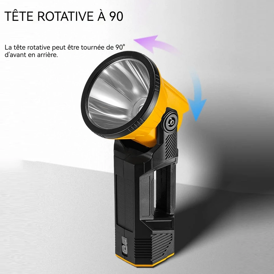 YD-007 Lampe de camping rechargeable avec trépied, lampe de tente étanche, lanterne de camping, lampe de tente pour pannes de courant, camping, randonnée, pêche, tente