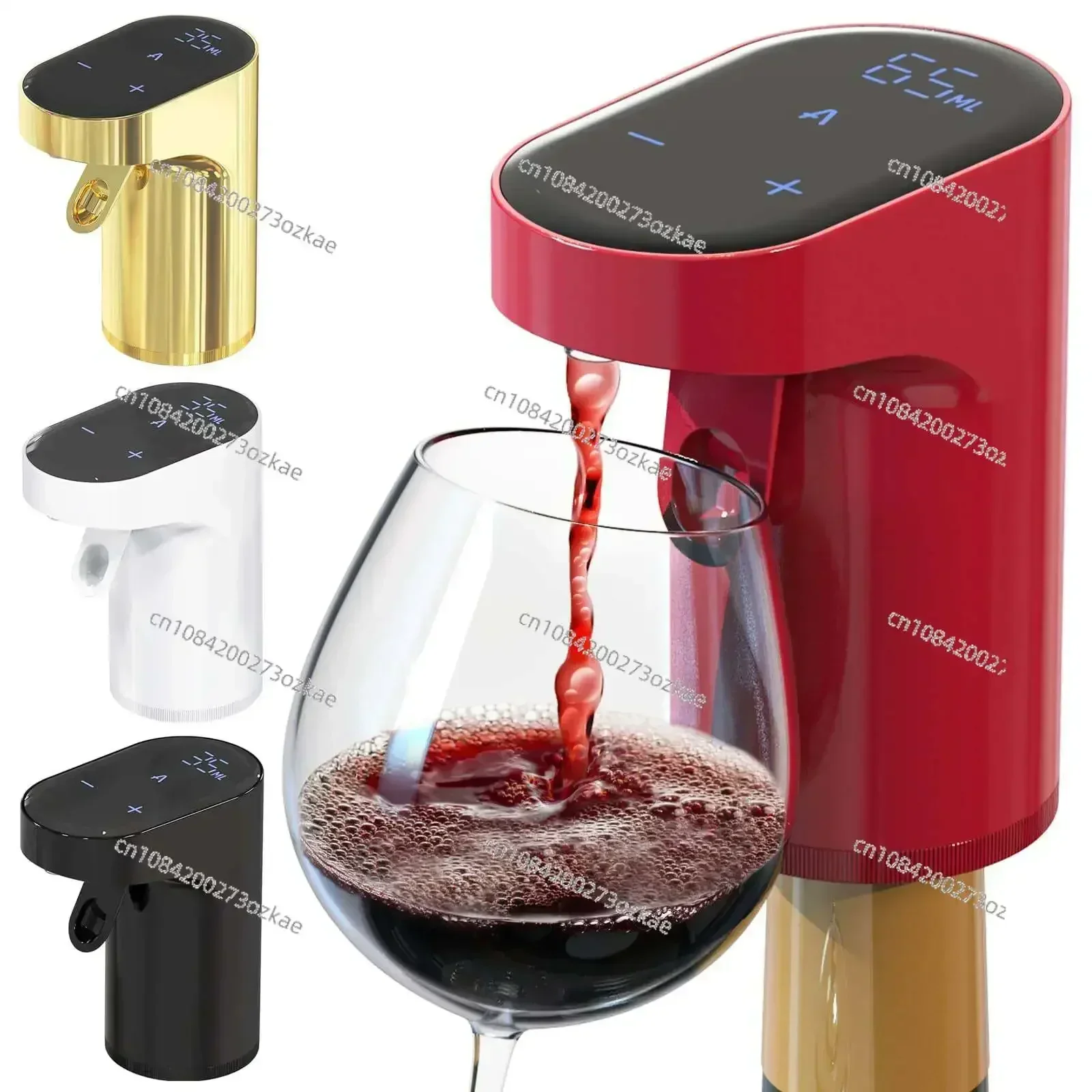 2024 New Wine Aerator Electric Wine Decanter Automatic Wine Aerator Electric Decanter Automatic Aerator Dispenser Pourer Usb Rechargeable Wine Lover Women Men Black Abs