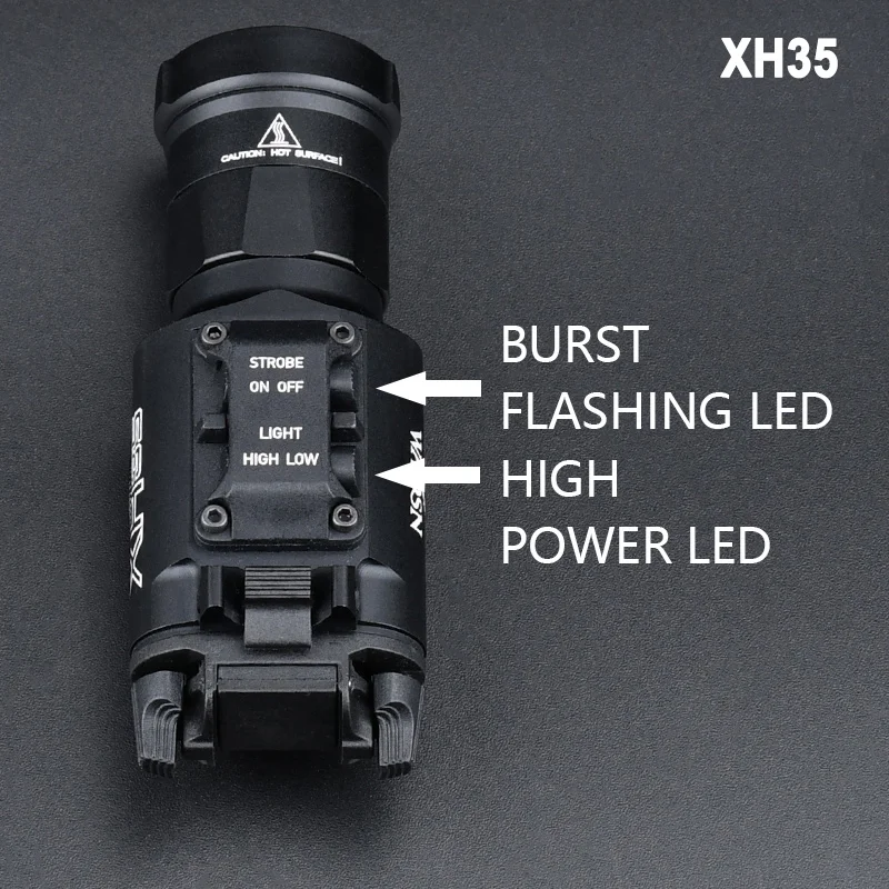 DulSurefir-Pistolet stroboscopique en métal avec lumière LED, lampe de poche de chasse, odorAirsoft, X300, X300U, Ultra X300V, XH35, rail de 20mm