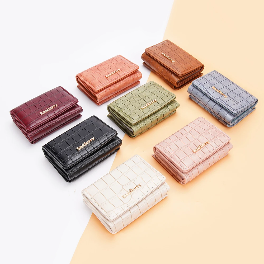 Fashion PU Leather Women Wallet Short Zipper Credit Card Holder Driving License Card Wallet Brand Luxury Wallets for Women