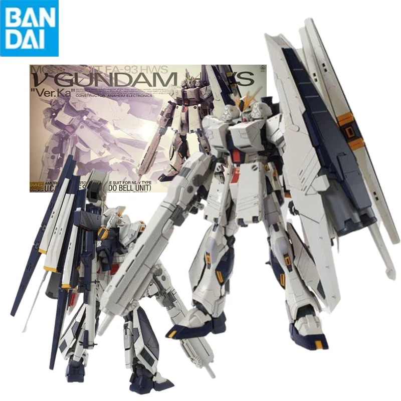 Bandai Pb Mg 1/100 Nu Gundam Hws Ver Ka Assembly Model Gunpla Tuta Mobile Da Collezione Robot Kit Modelli Anime Figure Regalo Per Bambini