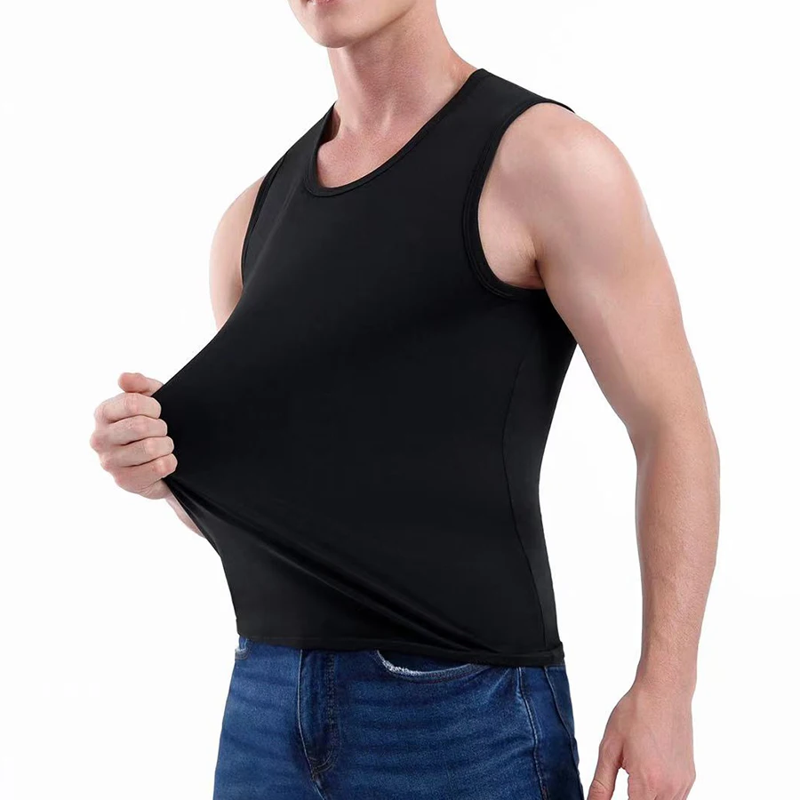 sports sleeveless vest 3pcs men bodybuilding motion outerwear sweatshirt breathable elastic underwear shirt