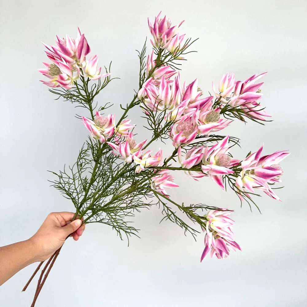 1 Stück Hochrealistische Rote Brautblume als Fotografie-Requisite, Musterstück für Romantische Heimdekoration, Blumenarrangement und Landschaftsgestaltung – Detail 3