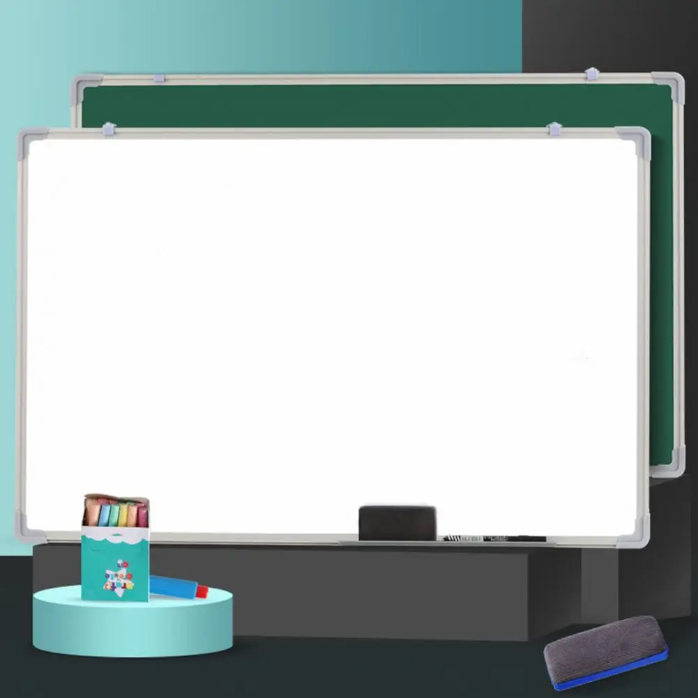 Whiteboard with Magnetic Clips Magnetic Whiteboard Chalkboard Wall Kit for Office Teaching Wear-resistant for Organization
