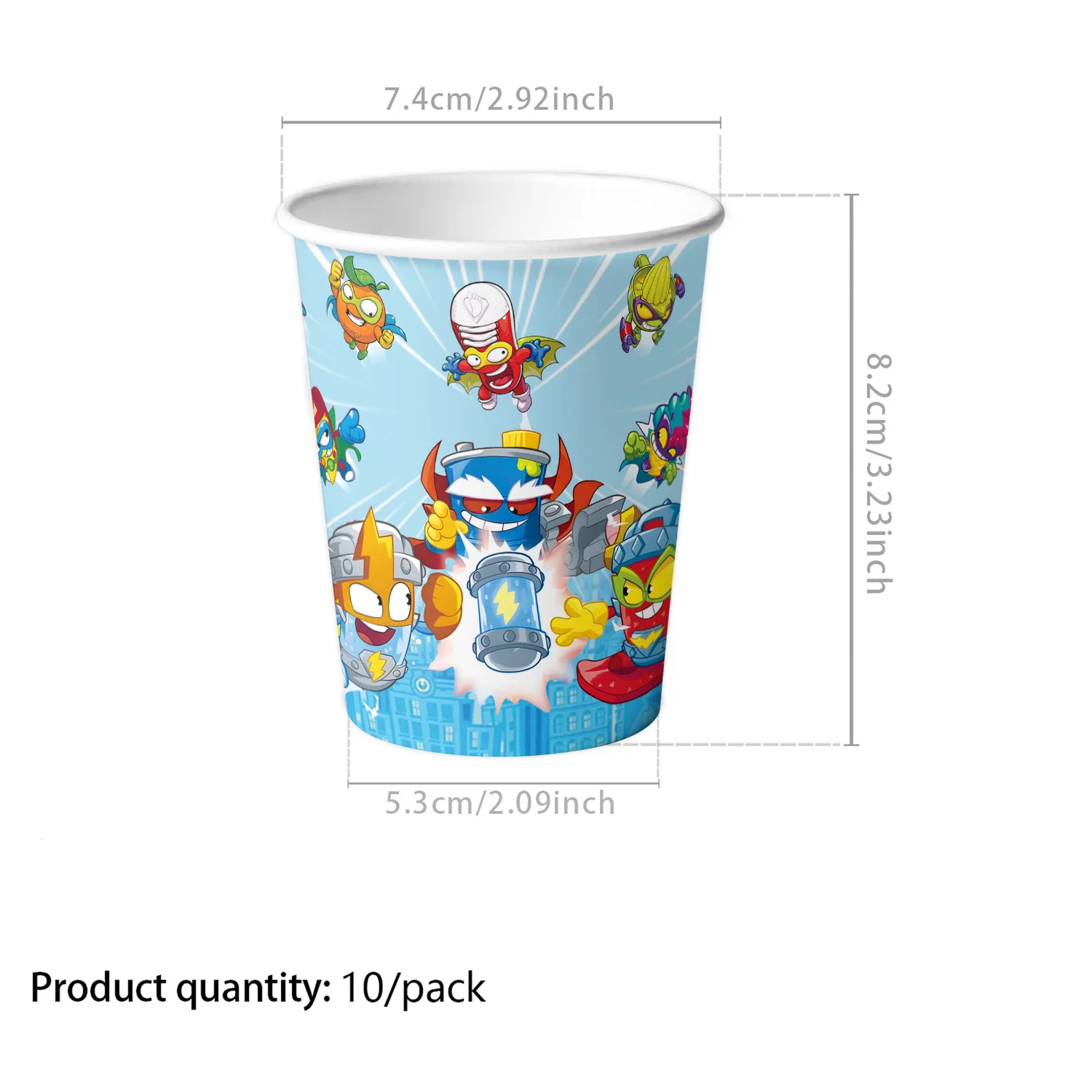 Superzings Birthday Party Tableware Set - Disposable Plates Cups Napkins and Tablecloth