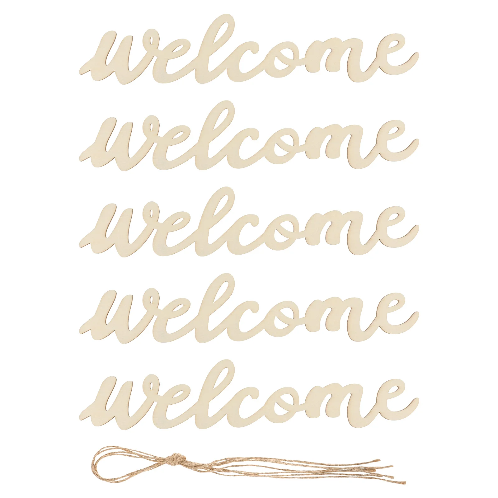 

Welcomelisting Cutout Wood Sign for Front Door Hanging Decoration Decorations Flower Garland