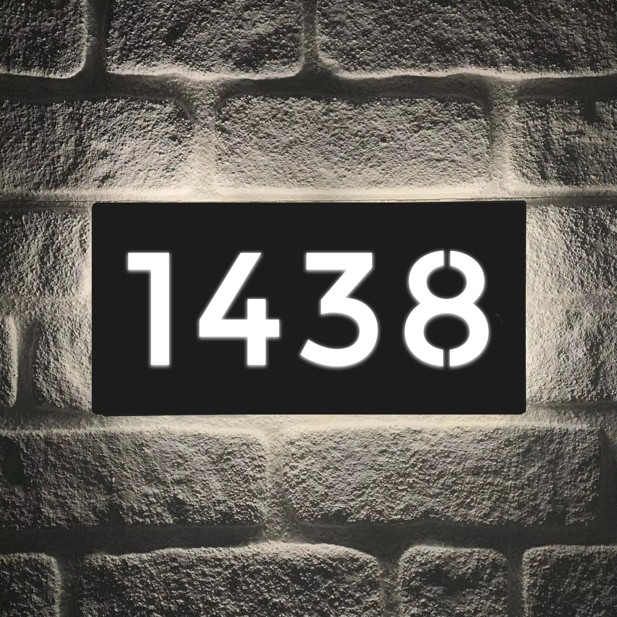 Personalized House Plaque Custom 3D LED Illuminated House Number Address Name Sign Outdoor Acrylic Plate Lighted Wall Display house number signs house wall plaques