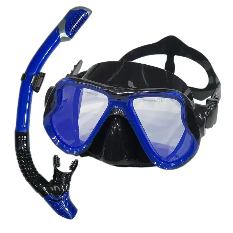 Professional Swimming Waterproof Soft Silicone Glasses Anti-Fog Plating Goggles Full Dry Breathing Tube Diving Mask 6