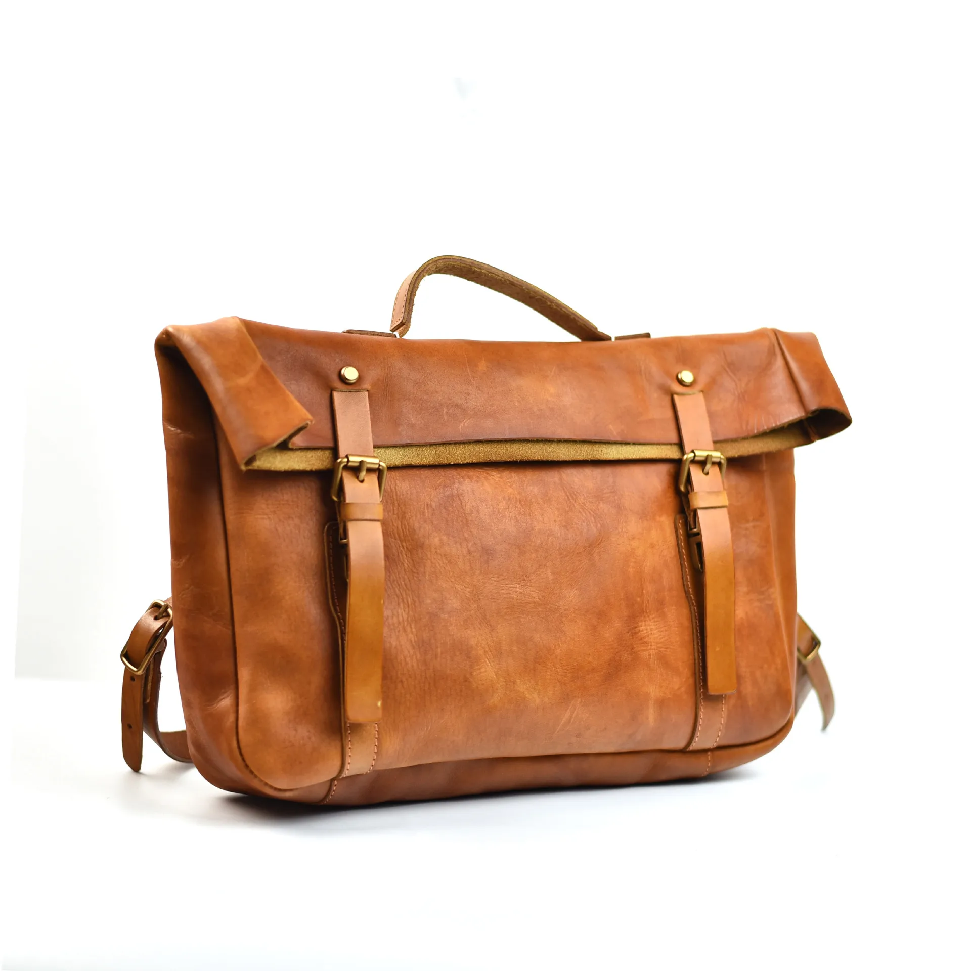

Vintage Style Men Backpack Genuine Leather High Quality Crossbody Bag