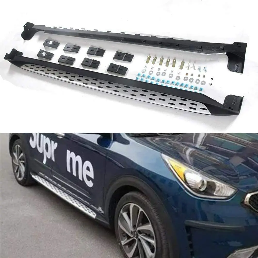 

2Pcs Fixed Door Side Steps Running Board Nerf Bar Fits for KIA NIRO 2017-2020