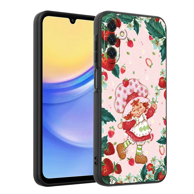 Strawberry Shortcake Soft Protective Phone Case - Black Edition