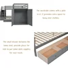 L-Shape Triple Bunk Bed with Stairs and Desk, Wooden Twin-Over-Full Design, Includes Storage Wardrobe, Shelves, and Drawers, 4 L-Shape Triple Bunk Bed with Stairs and Desk, Wooden Twin-Over-Full Design, Includes Storage Wardrobe, Shelves, and Drawers, 4