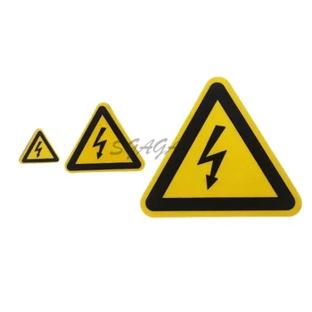 Sticker Adhesive Labels Electrical Shock Hazard Danger Notice Safety 25mm 50mm 100cm PVC Waterproof