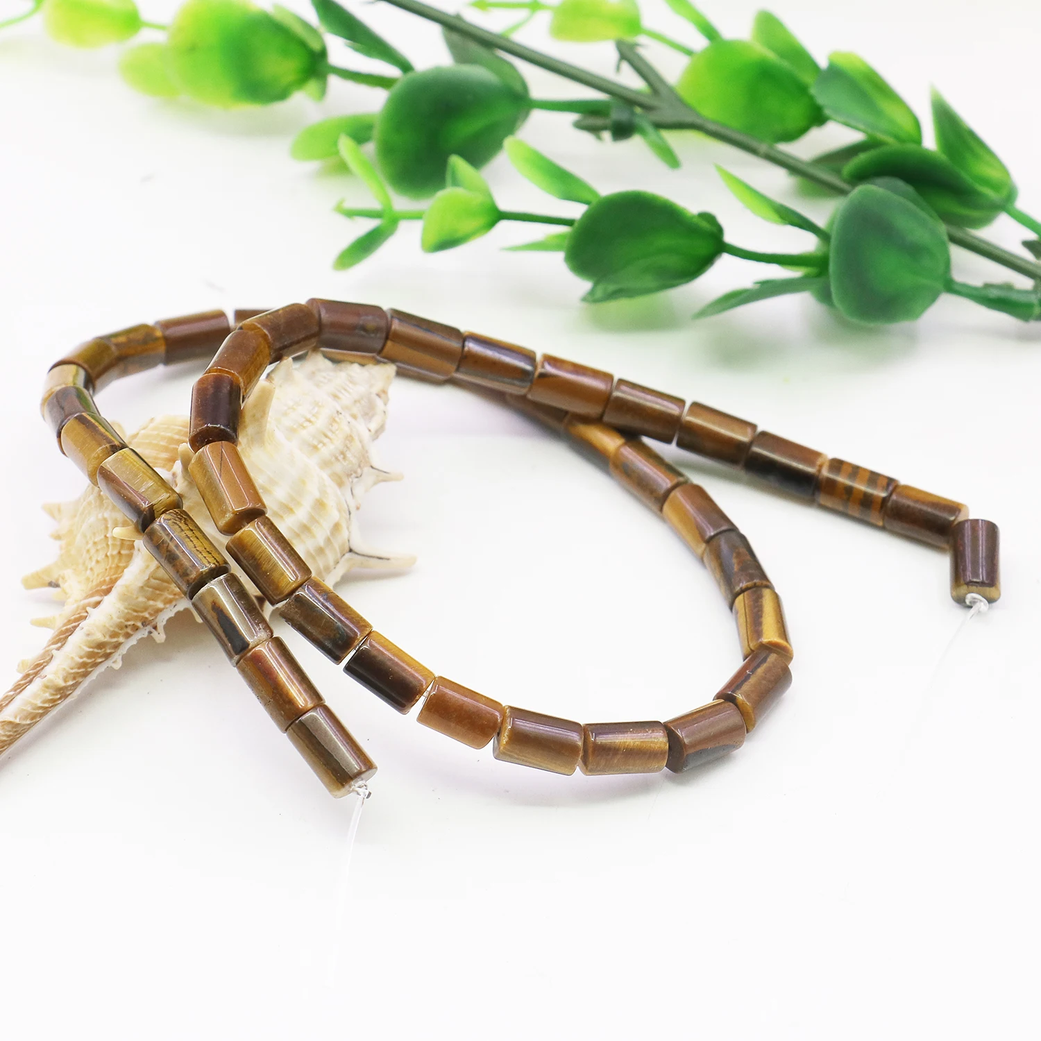 6x9mm Natural Tiger Eye Loose Round Tube Beads, Multi-colored Chalcedony Jade Gemstone Jewelry Necklaces/bracelets for Men/Women