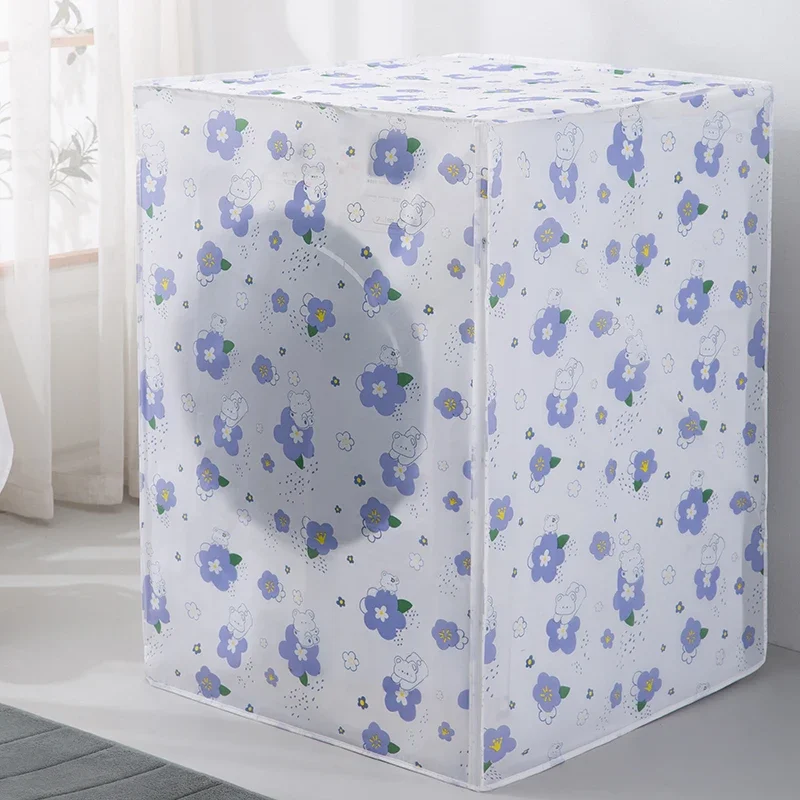 Description Picture 5 of itemDrum Washing Machine Dust Cover Cute Cartoon Print Transparent Waterproof Covers Household Dust Cloth For Washing Machine New