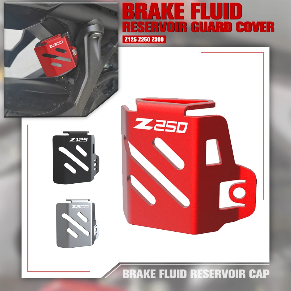

FOR KAWASAKI Z125 Z250 Z300 NINJA 125 250 300 Motorcycle Accessories Brake Pump Fuel Tank Fluid Reservoir Cover Guard Protector