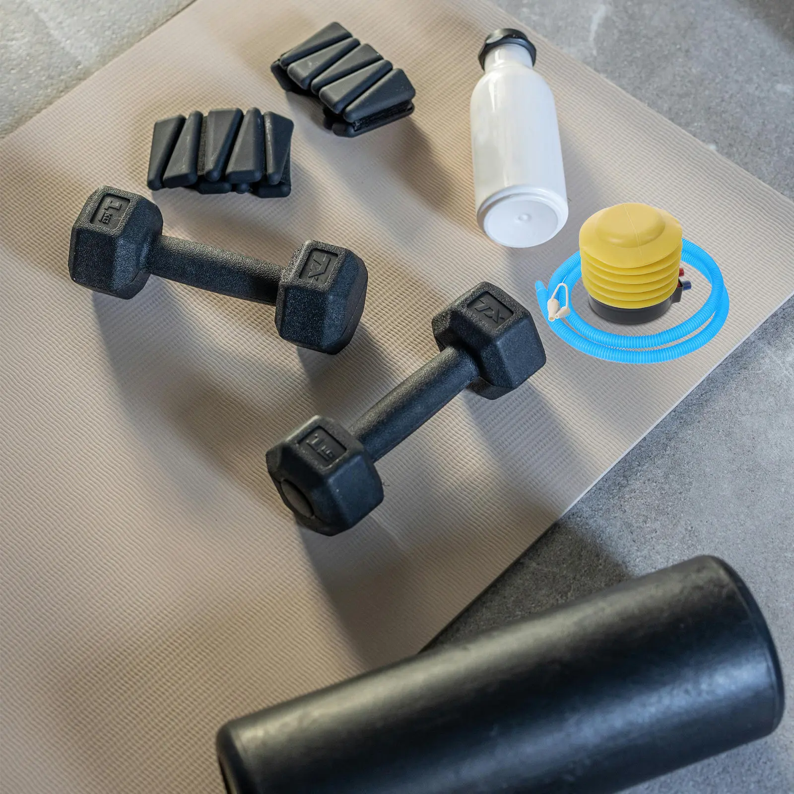 2 Conjuntos de Bombas de Pé para Exercícios, Inflador Manual Multifuncional para Bolas de Yoga, Boias de Natação, Flutuadores de Piscina e Balões