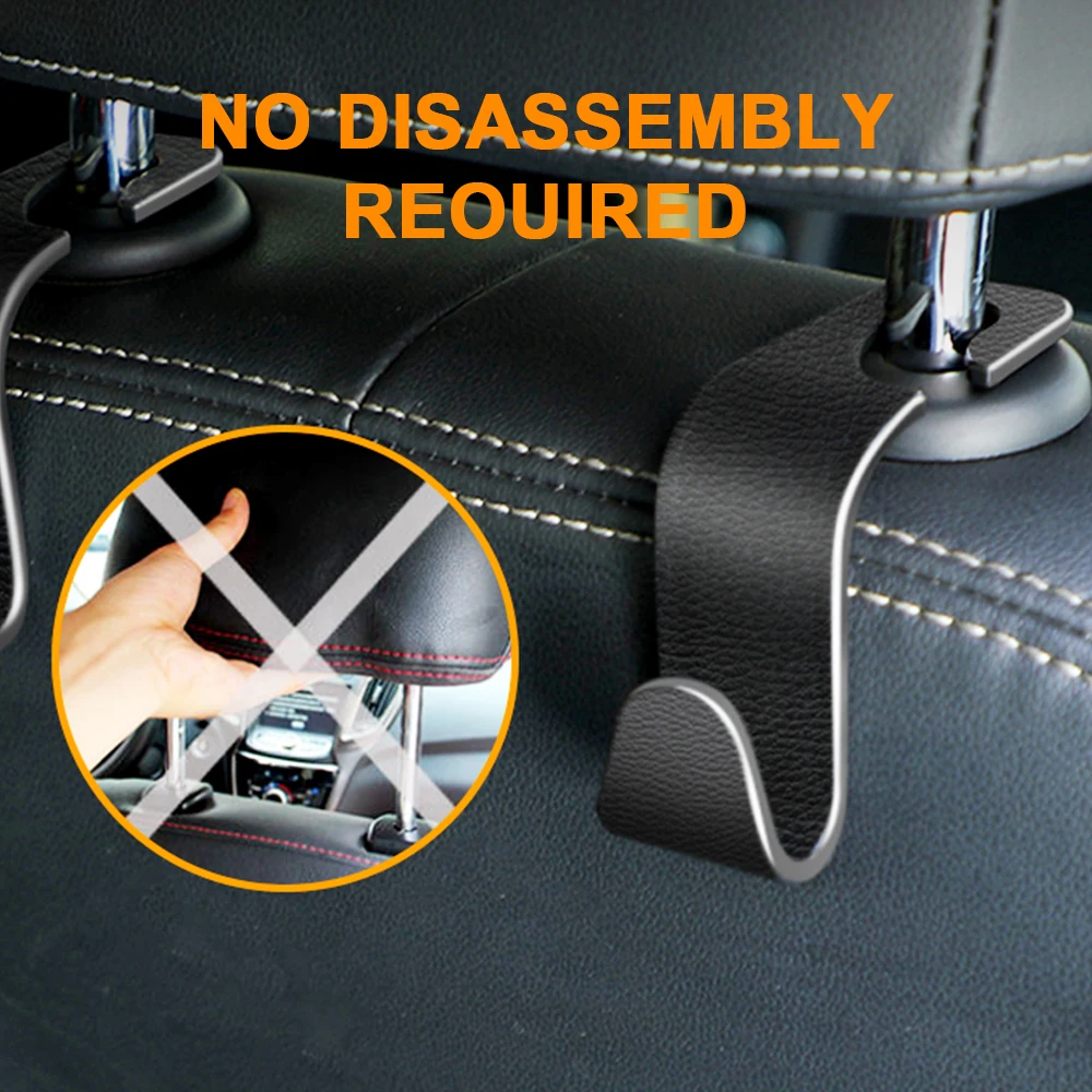 

1/2Pcs Car Seat Back Headrest Hook Multifunction Mount Hanger Storage Organizer UniversalHolder for Handbag Jacket Cloth Coats