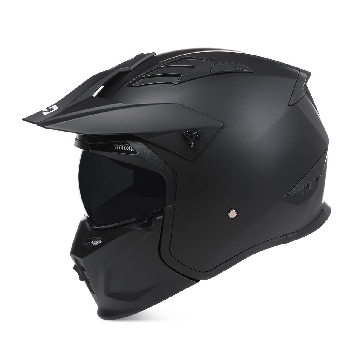 Ece Off Road Casco Moto Integrale Vintage Nero Opaco Casco Combinato Cruising Open Face Cascos Motocross
