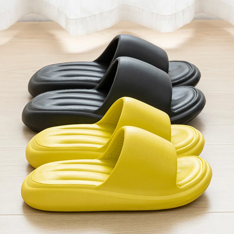Sommerliche Anti-Rutsch-Plateau-Strandslipper für Damen – Bequeme EVA-Slipper mit dicker Sohle, Übergrößen 36-45, für Zuhause
