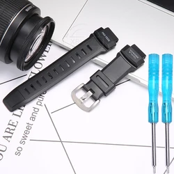Durable Waterproof Resin Watchband with Pin Buckle for PRG-260 (Black S)