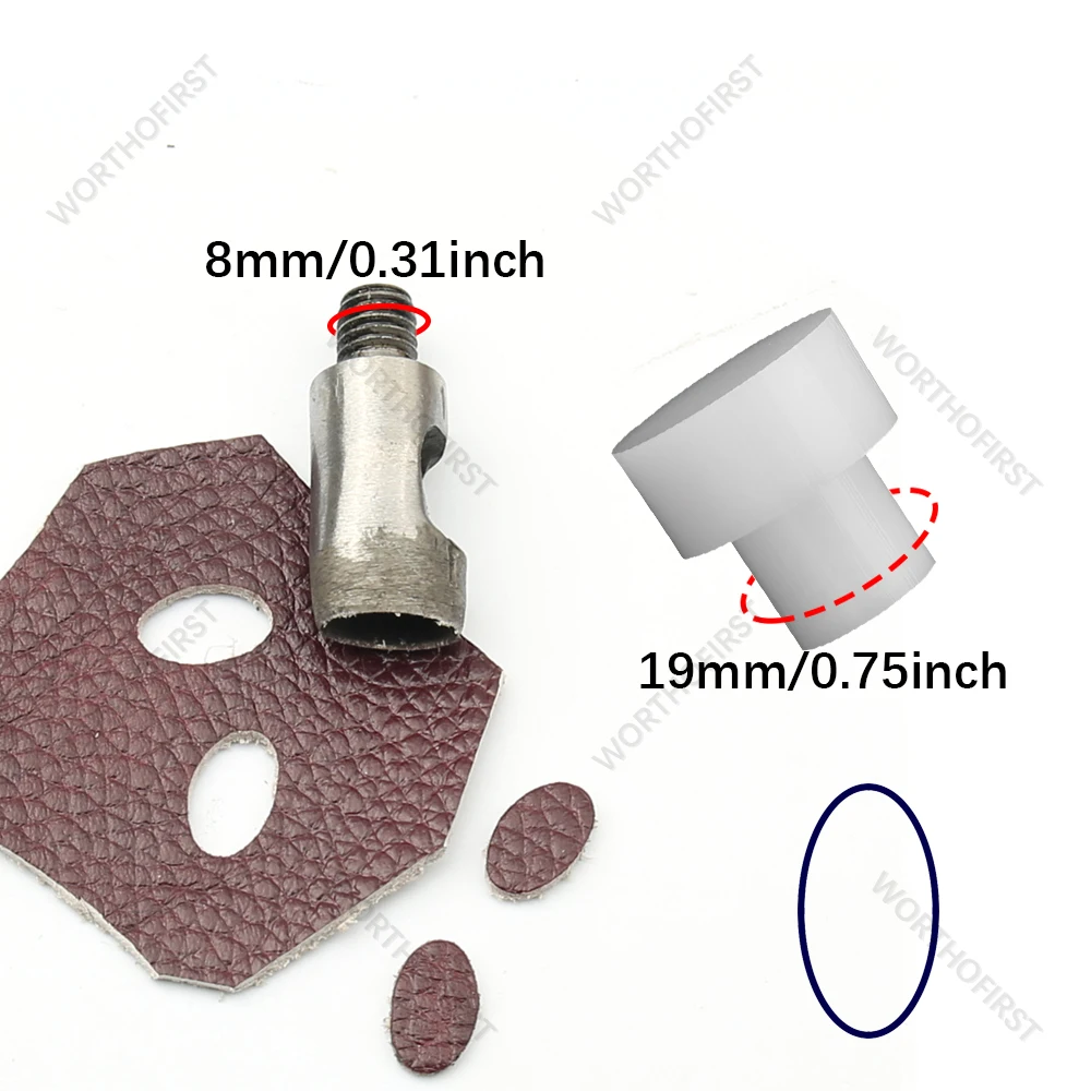 Leather Cutting Die M8 Thread Oval-Shaped Hand Press Special-shaped Punching Leathercraft Belt DIY Handmade Accessories