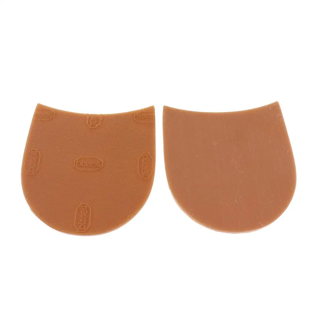 2x1 Pair Anti Slip Rubber Glue on Shoe Boot Sole Heel Repair Replacement Khaki