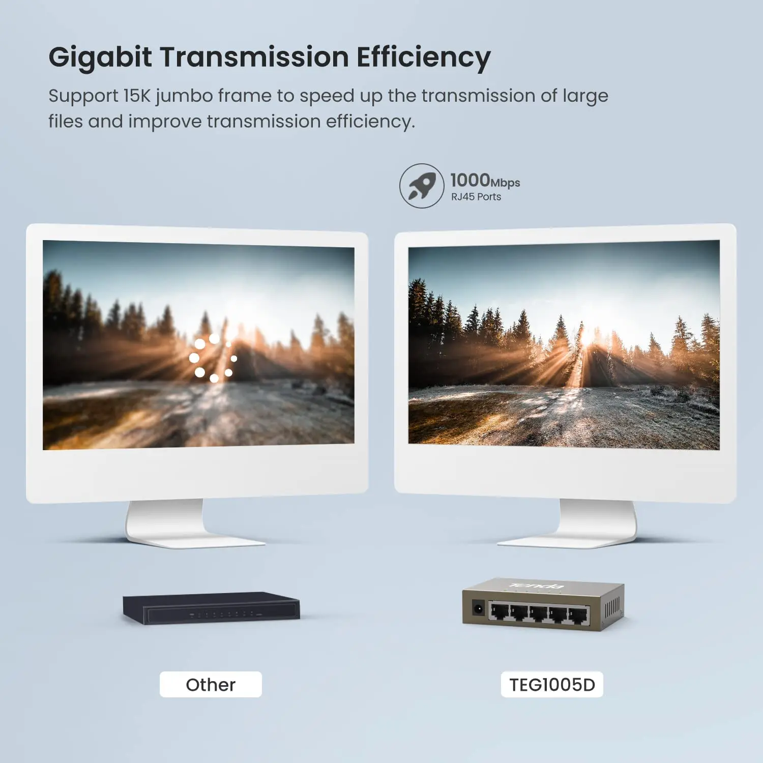 5-Port Full Gigabit Smart Network Ethernet Desktop Switch