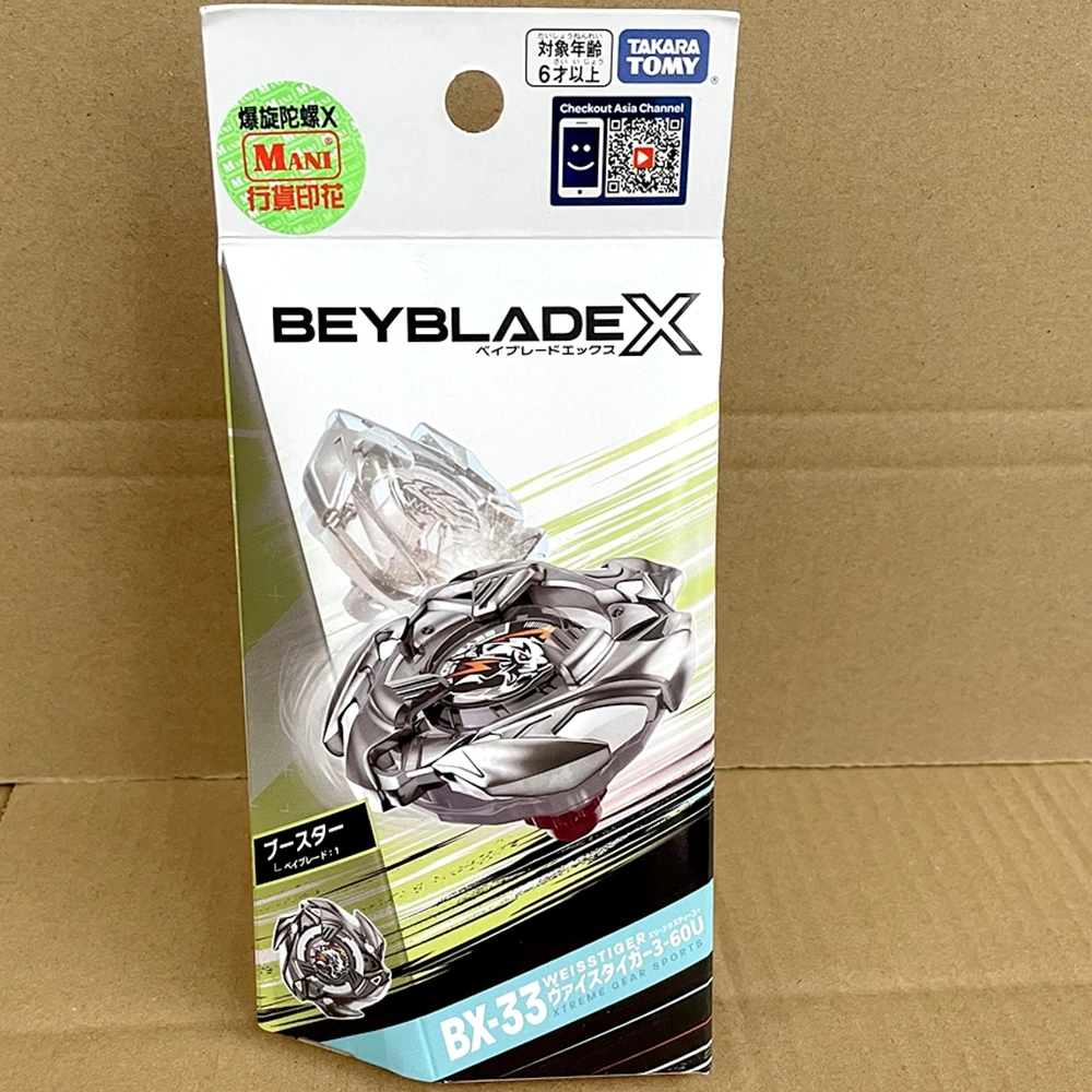 

Оригинальный TAKARA TOMY Beyblade BX33 X Booster Weiss Tiger 3-60U ,BEYBLADE BX-33