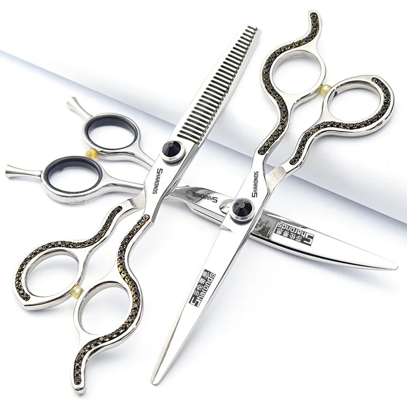 Salon-Scissors-Japanese-Original-Hairdressing-Set-Flat-Scissors-V-tooth ...