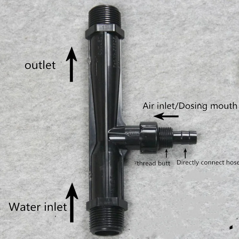 UPVC Jet Device Plastic Pipe Water Injector Irrigation Venturi Fertilizer Injectors Device Garden Water Tube 1PCS