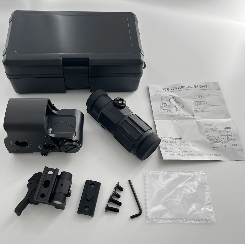 Combination 558 Red Dot and G33 Multiplier Waterproof Holographic Sight Tactical Hunting Sight