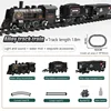 Battery Operated Railway Classical Freight Train Water Steam Locomotive Playset with Smoke Simulation Model Electric Train Toys 3