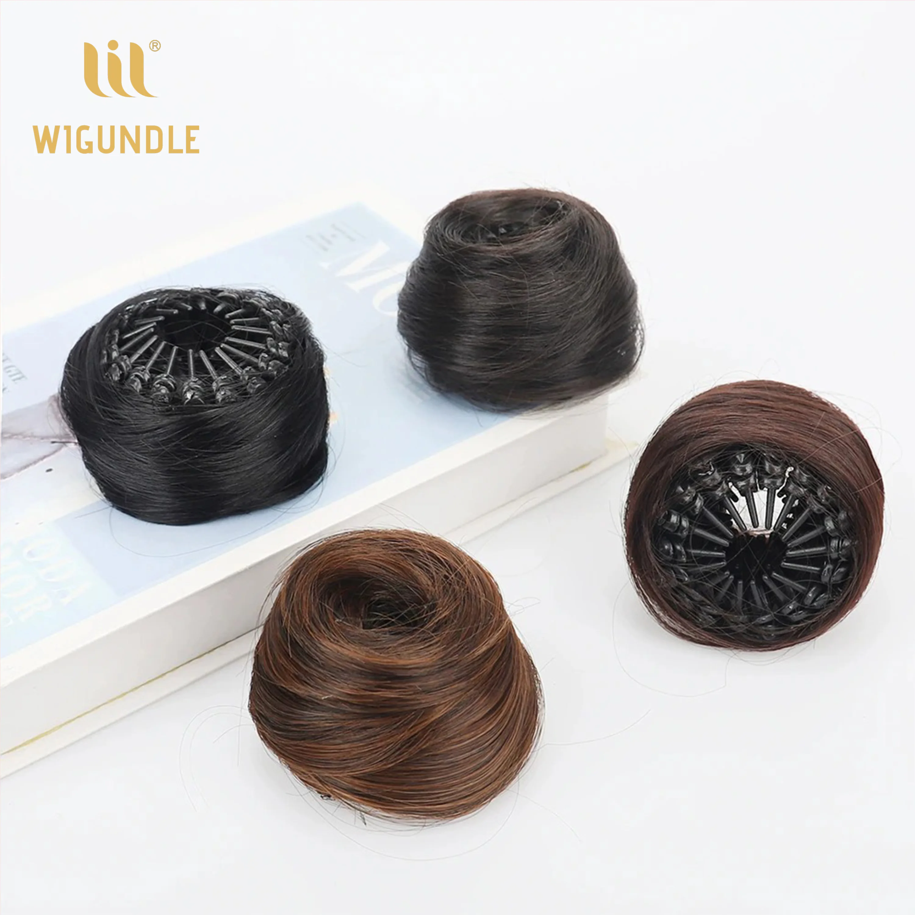 Messy Bun Hairpieces Straight Bun Hair Extensions Mini Hair Clip Bun Hairbands Donut Wig Accessories High Bun Hair Extensions