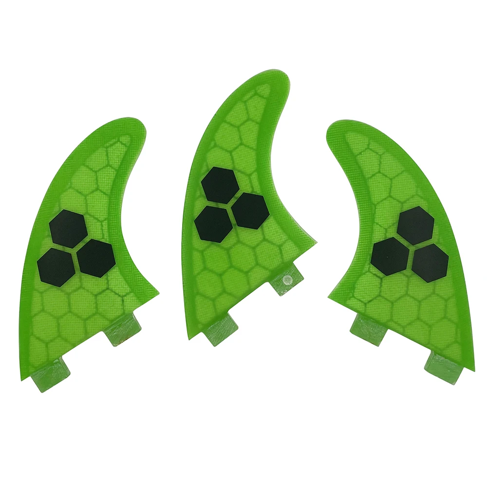 Honeycomb Carbon & Fiberglass Surf Fins Tri Thruster for FCS/FUTURE G3/AM2/GAM SUP/Surfboard/Paddleboard 3pcs