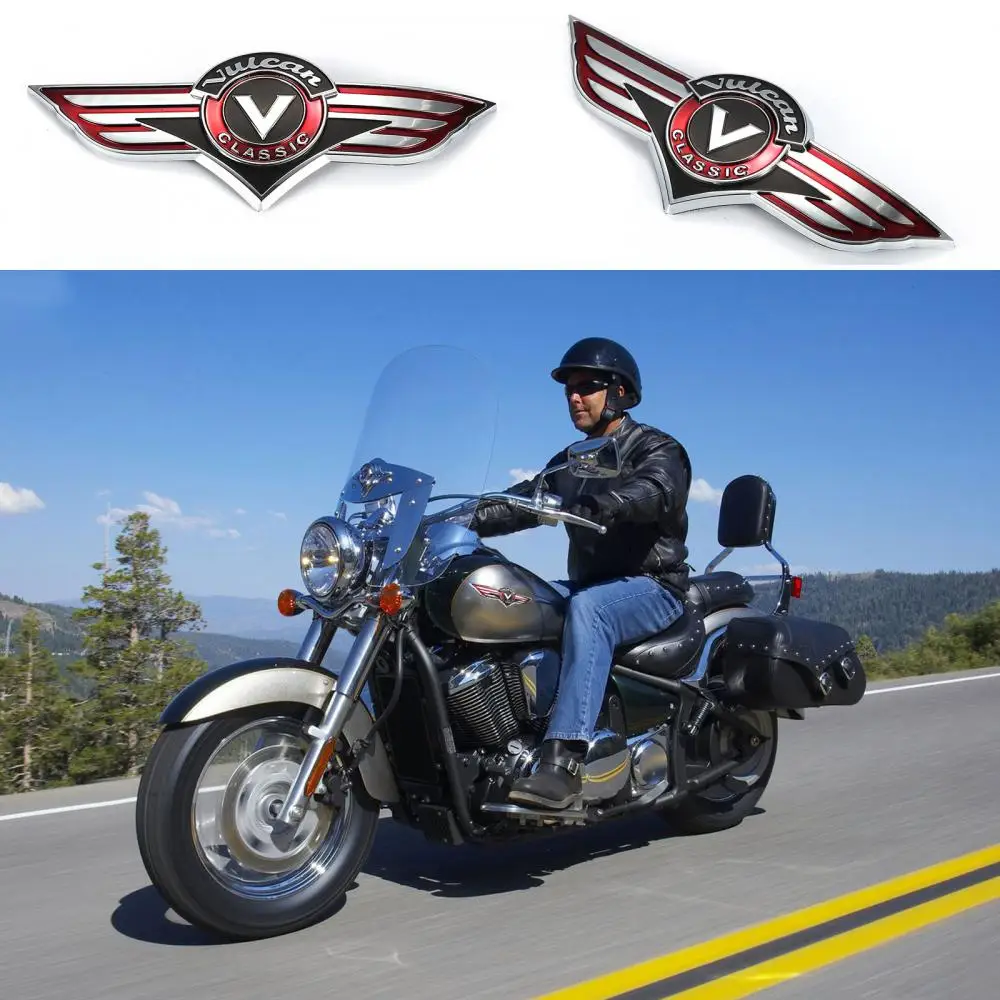1 Paio Di Adesivi Per Moto Distintivo Emblema Serbatoio Gas Per Kawasaki Vulcan Vn Classic Vn400/500/800/800/1500